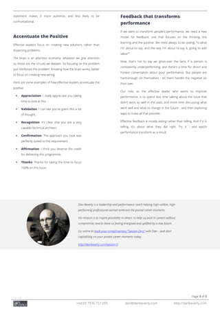 7 Steps to Giving Effective Feedback | PDF