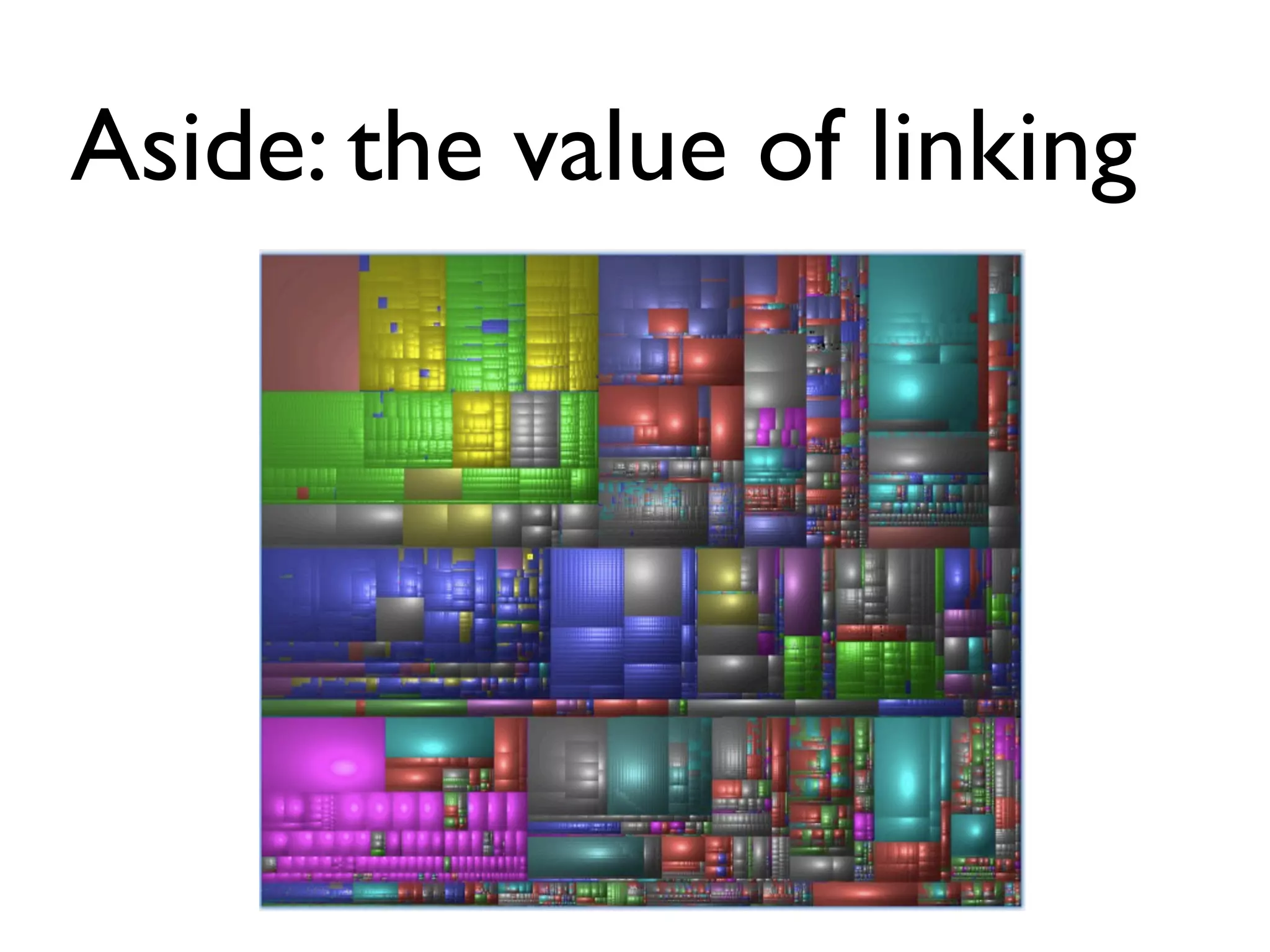 Aside: the value of linking
 
