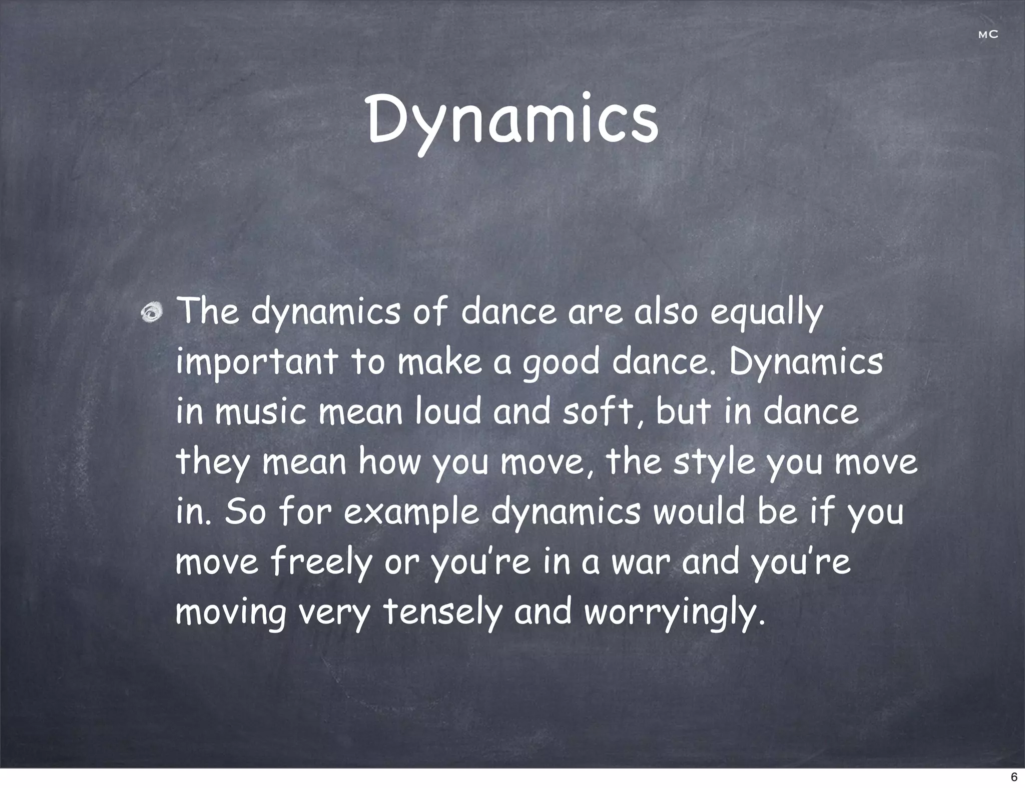 Elements And Principles Of Dance