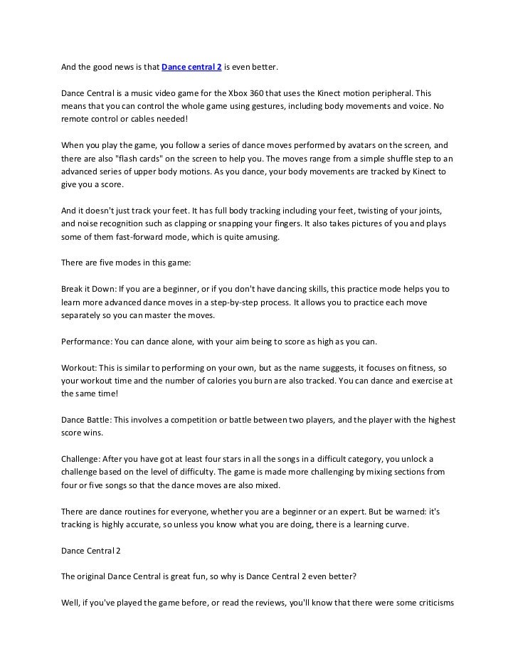 Dance Central 2 Game Review