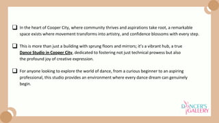 In the heart of Cooper City, where community thrives and aspirations take root, a remarkable
space exists where movement transforms into artistry, and confidence blossoms with every step.
This is more than just a building with sprung floors and mirrors; it’s a vibrant hub, a true
Dance Studio in Cooper City, dedicated to fostering not just technical prowess but also
the profound joy of creative expression.
For anyone looking to explore the world of dance, from a curious beginner to an aspiring
professional, this studio provides an environment where every dance dream can genuinely
begin.
 