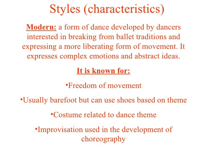 Dance elements power point