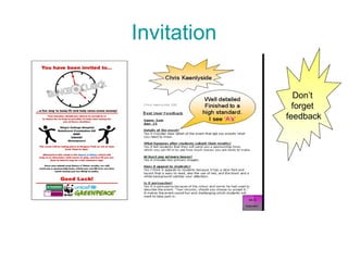 Invitation Don’t  forget  feedback 