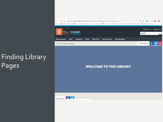 Finding Library
Pages
 