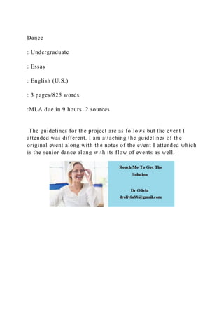 Dance Undergraduate Essay English (U.S.) 3 pages.docx