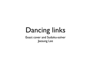 Dancing links
