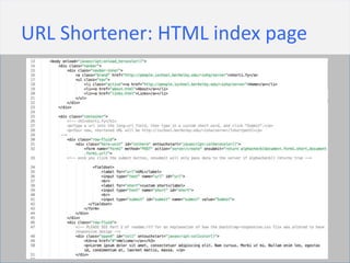 URL Shortener: HTML index page
 
