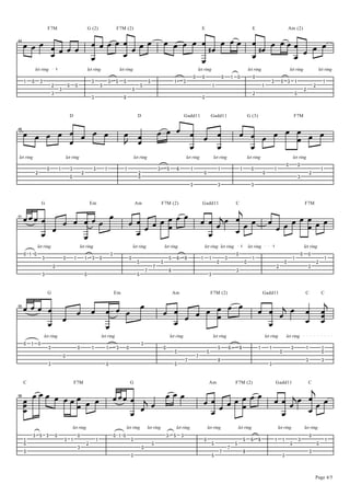 B B B B B B B B B B B B B B B B B B B B DB B B B B DB B B B B B B B
                         F7M                                            G (2)                       F7M (2)                                                                                      E                                                          E                                          Am (2)




           B               B
44



                   B                       B          B          B
             let ring                                                   let ring                        let ring                                                                             let ring                                                    let ring                                      let ring                                let ring
                                                                                                                                                                                         !       !                       !           "       !              !
     "   !       $                                                        $                $        &     &                            &                           "           $                                                                                               $           & $                 "                                    "
                             #                !        !                           &                                          &                                                                                  "                                                   "                                                                 #
                                     $                                                                                &                                                                                                                                                                                                    #
                             $                                                                                                                                                                                                                              #                                                  !
                                                                          $                               )                                                                                      !




                                                                                                                                               B B B B B B
                                                  D                                                                       D                                                    Gadd11                        Gadd11                                      G (3)                                              F7M


     B B B B B B B B                                                                                      B B                                                                                                                                B B B B B B B B
                                                                                                                                                                                                                                                       B
             B                                                                                            L B
48




                                                                                                                                                     B   B                                                                                     B
let ring                                     let ring                                                                 let ring                                                     let ring                      let ring                                let ring                                          let ring
                                                                                                                                                                                                                                                                                                   !               !
                         !           "            $                        $           "                   "                                   $           &           '             "                               "                           "         !                       "                                                            "
             #                                                  #                                                          #                                                                         !                                                               !                                                             #
                                                  !                                                                        !                                                                                                                                                                                       $
                                                                                                                                                                                     $                               $                                     $




                                                                                                                                                                                                                                             H
     BBB B B B B B B B                                                                                            BBBBBBBB BBBB BBB BBBBBBBB
                     G                                                   Em                                               Am                       F7M (2)                                       Gadd11                                  C                                                                                 F7M

                                                                                                                              H
                                                                                                                       B                 B
         B B                                                                                                                    B
51




               B                                                                                                   B        B
              let ring                                         let ring                                               let ring                         let ring                                      let ring let ring                                   let ring                                                          let ring
     ! " !                                                                                     $                                                                                                                                         !                                                                             !           !
                     $                   !            "             "     $        !                              !                                            &       '       )                 "           "               $                              "                                              "                                        "
                                                                                                                          &                        &                                                                 !                               !                                             !                                       #
                             !                                                                                                             (                                                                                                                                           #                                           $
                                                                                                                                   (                           )                                                                         $
                     $                                              !                                                     &                                                                                  $




                                                                                                                                                                                                                                                                                                                                                    H
     BBB B   B B B B B B                                                                                                                               B B B B B B B B
                         G                                                                         Em                                                              Am                                        F7M (2)                                                 Gadd11                                                 C                   C

                                                                                                                                                                                                                                                                                               H
                                                                                                                                                                                                                                                                 B B B B B B
         B B
                                                                                                                                                                 B                                                                                                       B B
                                                                                                                                                                                                                                                                           B
55




                 B                                                                                                                                       B                                                                                                         B
                     let ring                                                      let ring                                                                    let ring                                          let ring                                                let ring                  let ring
     !   "       !                                                                                                             $
                         $                                 !              "            "            $         !                                        !                                                             &           '           )                   "         "                            $                      "                "
                                                                                                                                                                   &                                     &                                                                                 !                                                    !
                                         !                                                                                                                                                   (
                                                                                                                                                                               (                                     )                                                                                                         $                $
                         $                                                             !                                                                           &                                                                                                       $




                                                                                                                                                                                                                                                                                                                                       H
     B BBB B BBB B B                                                                               B BB B H B B B B                                                                                  BBBBBBBB BBBB BBB
     C                                                F7M                                                         G                                                                                          Am                          F7M (2)                                   Gadd11                                          C

                                                                                                                                                                                                                 H
     B         B                                                                                                                                                                                          B
     B                                                                                                  B B                                                                                                        B
58



                                                                                                                                                                                                      B        B
                                                      let ring                                                let ring                 let ring                        let ring                          let ring                            let ring                                  let ring                            let ring
           $ & $                 !                         !                                       ! " !                                                   $       &       $                                                                                                                                                       !
     "                                   $ "                                   "                                  $                                                                                  !                                               &     '     )                 "           "                   $                                "
     !                                                              #                                                                      !                                                                     &                       &                                                             !                                   !
                                                           $                                                                   !                                                                                                 (
     $                                                                                                                                                                                                                   (                           )                                                                             $
                                                                                                                  $                                                                                              &                                                                             $



                                                                                                                                                                                                                                                                                                                                           Page 4/5
 