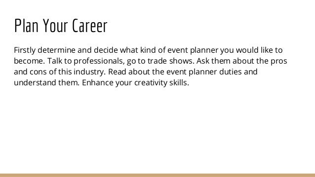 duties of an event planner