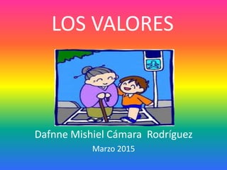 LOS VALORES
Dafnne Mishiel Cámara Rodríguez
Marzo 2015
 