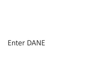 Enter	
  DANE
 