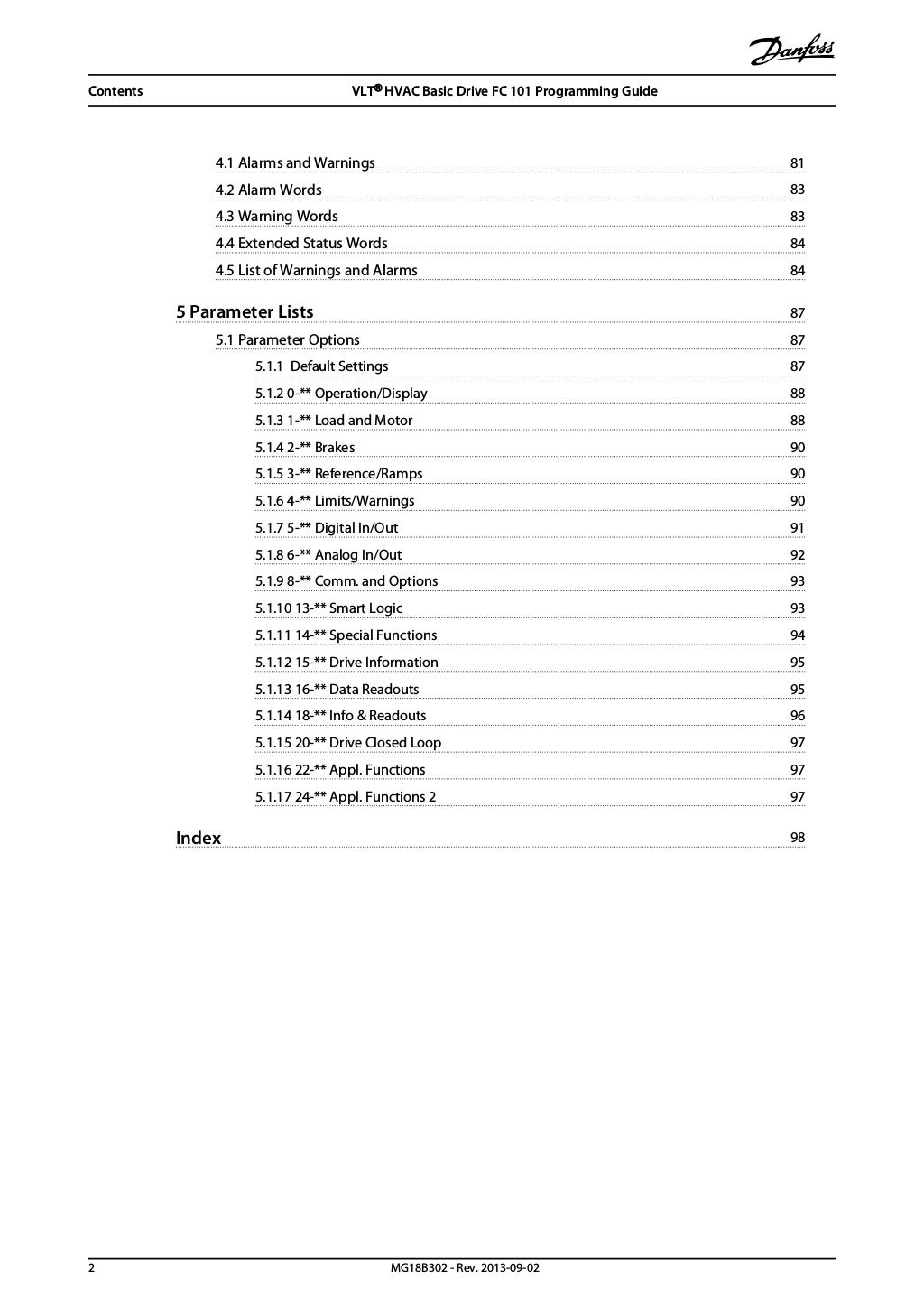 Danfoss vlt fc 101 programming guide