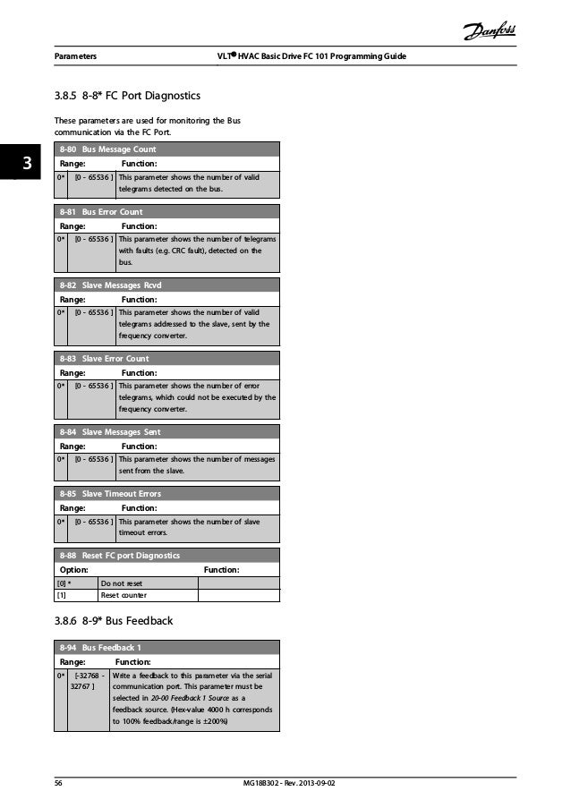 Danfoss vlt fc 101 programming guide