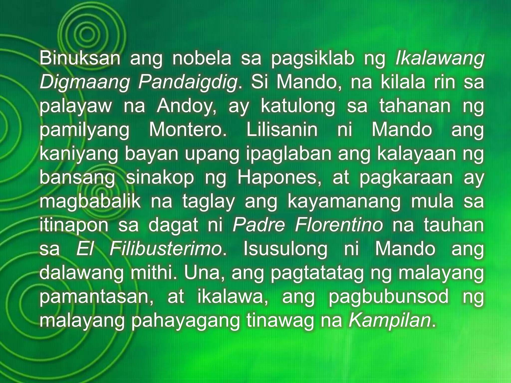 Ang Sampung Natatanging Nobelang Filipino | PPTX