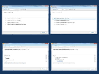 KỊCH BẢN DẠY HỌC (TIẾT 1)-  Nêutìnhhuốngviết 1 câulệnh  “Xinchào” ramànhình; 2 lệnh; 100 lệnh … đểhsgiảiquyết. Hs  n/xétdàiGvdẫndắt: giớithiệucấutrúclặpđểlàmngắngọnhơn.  (Gvchú ý khuyếnkhích Hs chủđộngtrảlờicáccâuhỏidẫndắtvàovấnđềcủamình)- Gvchohsxemhình (phim) 2 cáchlàmcóvàkhôngcóvònglặp.HOẠT ĐỘNG 1 (10’) Nêubtoán 1, hướngdẫnhs      + Xácđịnhcôngthứcđểtínhtổng  qua  gợi ý: xem S như 1 cáithùng, cácsốhạngnhưlànhữngcái ca có dung tíchkhácnhau. Việctínhtổngnhưviệcđổcác ca nướcvàothùng.       + Gvhỏi, Hs phátbiểu : sốlầnđổnước?, Mỗilầnđổ 1 lượngbaonhiêu?  Viếtbaonhiêulệnh?  vậndụngcấutrúclặpHOẠT ĐỘNG 2 (10’)dangchicong@gmail.com- Ghitiêuđề 2 (tr43/SGK)- Ghicúphápdạng For … to- Nêu qui địnhkiểucủabiếnđếm, giátrịđầu, giátrịcuốiNêucơchếthựchiệncủadạng For … to