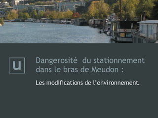 Dangerosité  du stationnement dans le bras de Meudon :   Les modifications de l’environnement. 