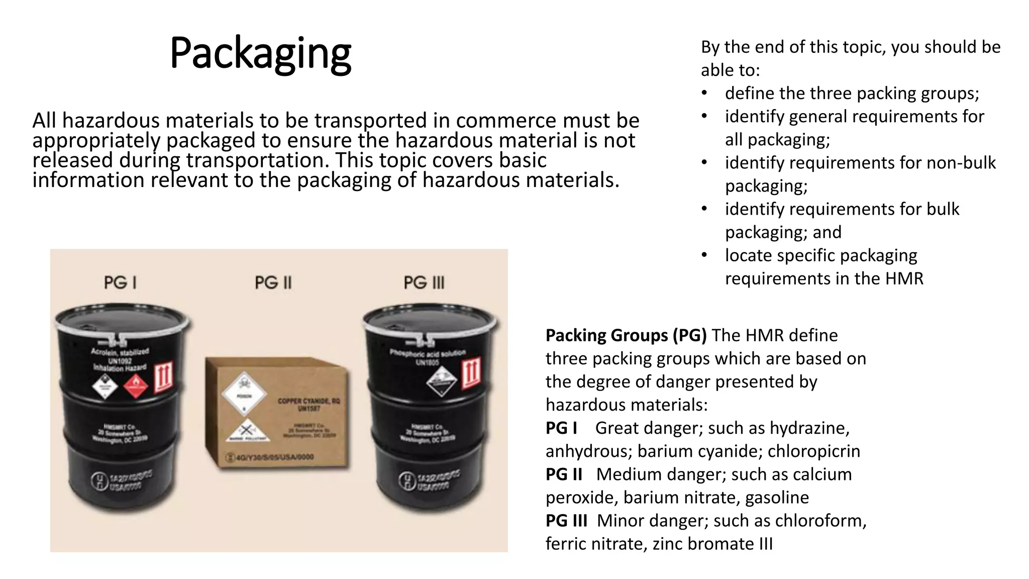 Dangerous and Hazardous Goods | PPTX