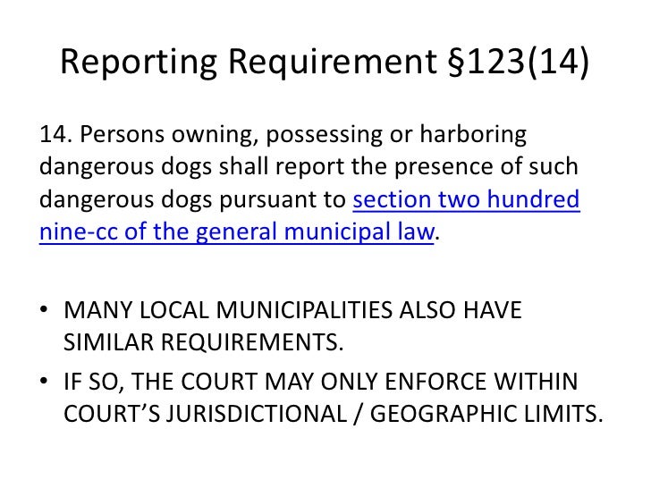 Dangerous Dog Law in New York