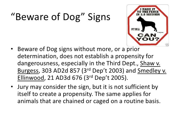 Dangerous Dog Law in New York