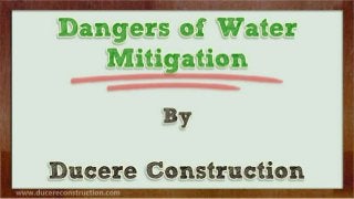 Dangers of Water Mitigation