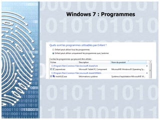 Windows 7 : Programmes