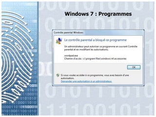 Windows 7 : Programmes