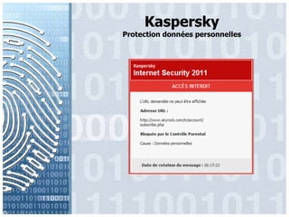 KasperskyProtection donnéespersonnelles