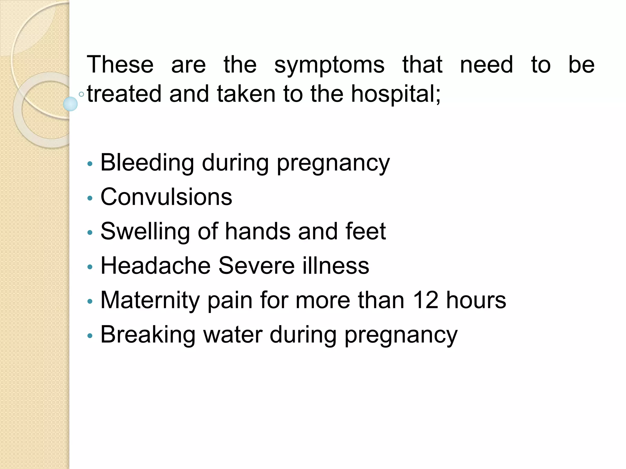 Danger signs during pregnancy PPT