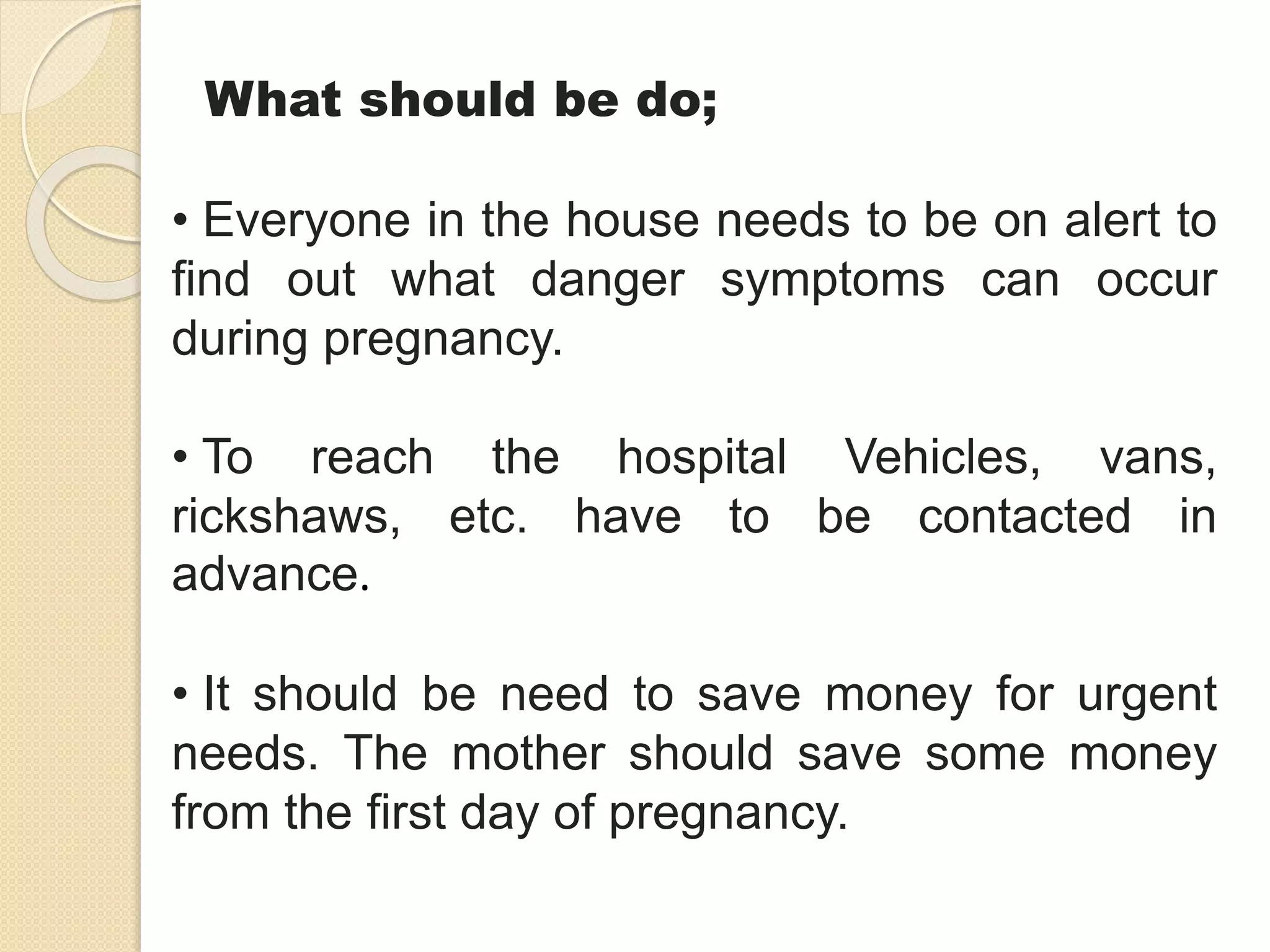 Danger signs during pregnancy PPT