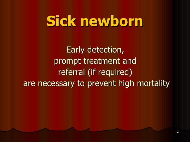 Danger signs in newborns