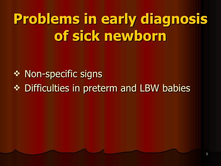 Danger signs in newborns