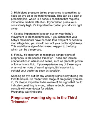 Danger signs of pregnancy in third trimester the most 5 Warning Signs.docx