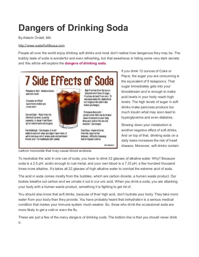 Dangers of Drinking Soda