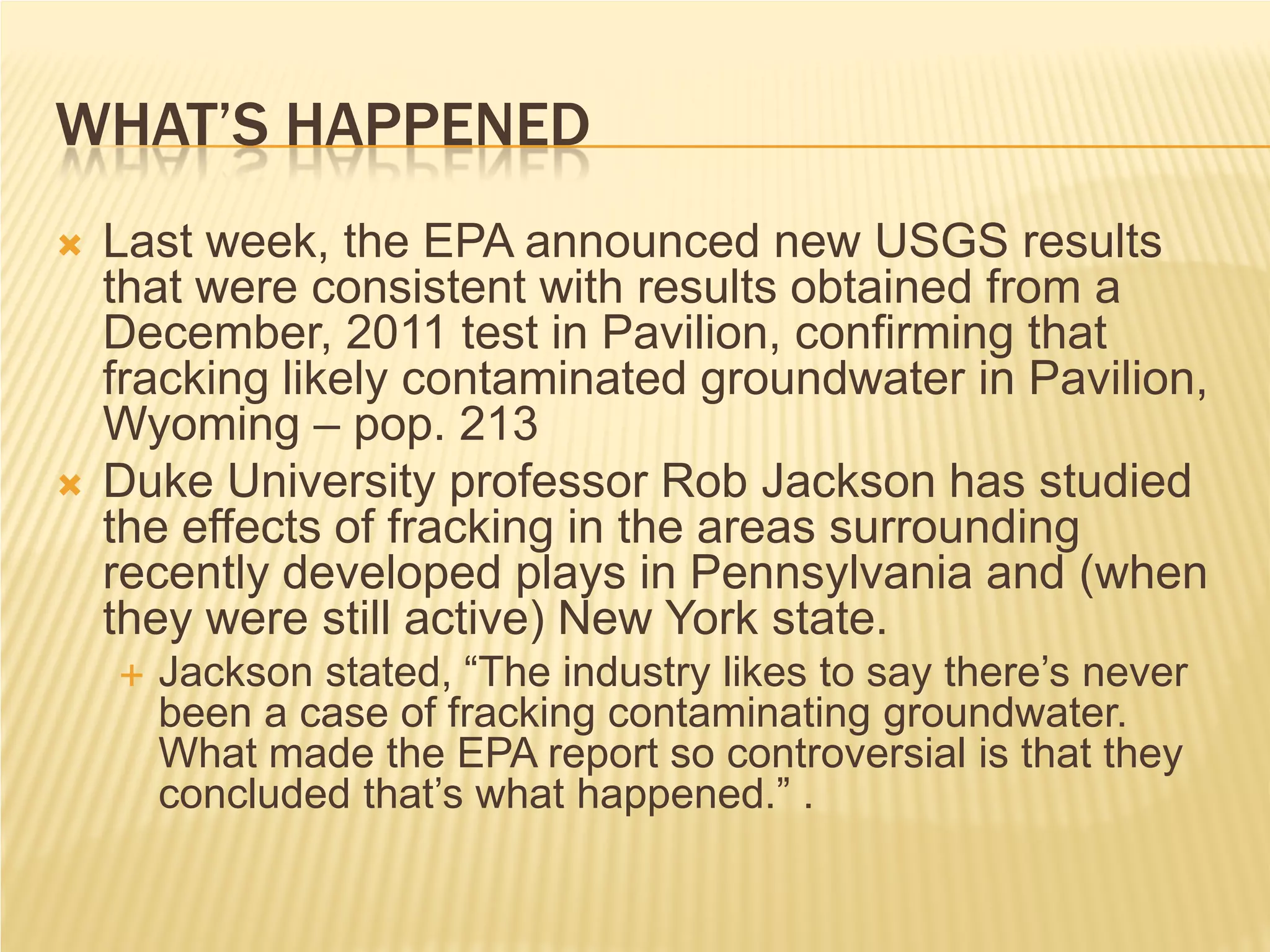 Dangers of Fracking PowerPoint | PDF
