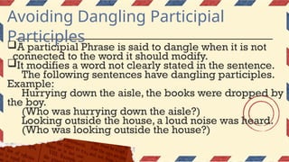 Comprehensive Guide to Participles: Forms, Uses, and Avoiding Dangling ...