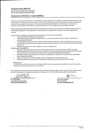 Dangote Flour Mill annual report 2018