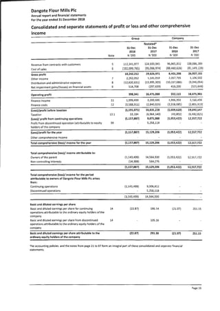 Dangote Flour Mill annual report 2018