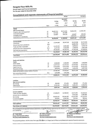Dangote Flour Mill annual report 2018