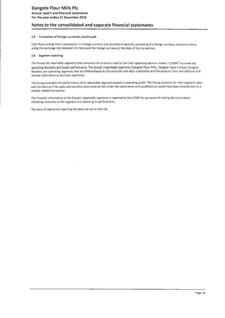 Dangote Flour Mill annual report 2018