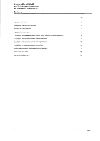 Dangote Flour Mill annual report 2018