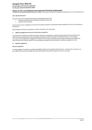 Dangote Flour Mill annual report 2018