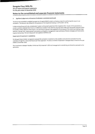 Dangote Flour Mill annual report 2018