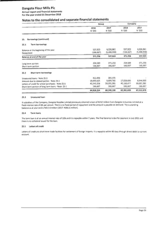 Dangote Flour Mill annual report 2018