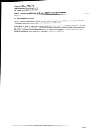 Dangote Flour Mill annual report 2018