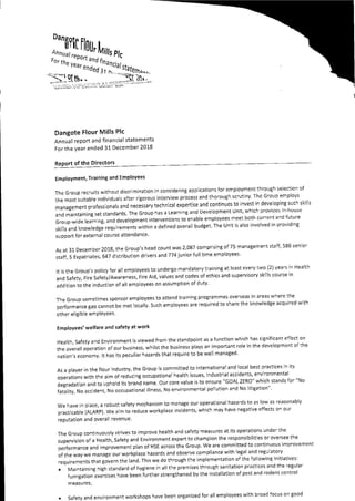 Dangote Flour Mill annual report 2018