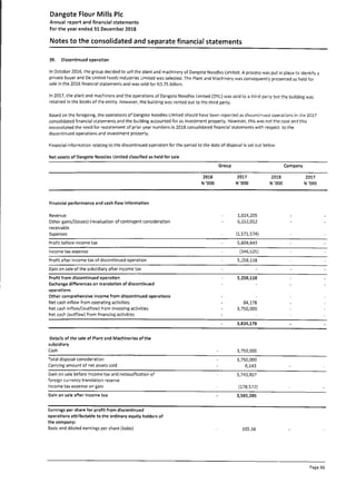 Dangote Flour Mill annual report 2018