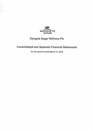 Dangote sugar annual report 2018
