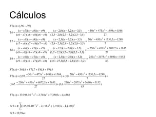 Cálculos 