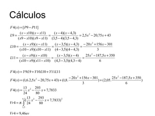 Cálculos 