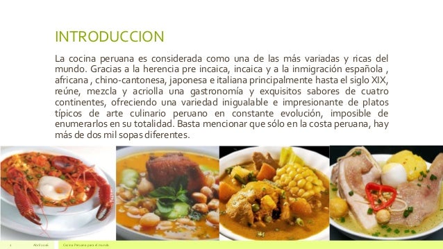 COCINA DE LA COSTA PERUANA